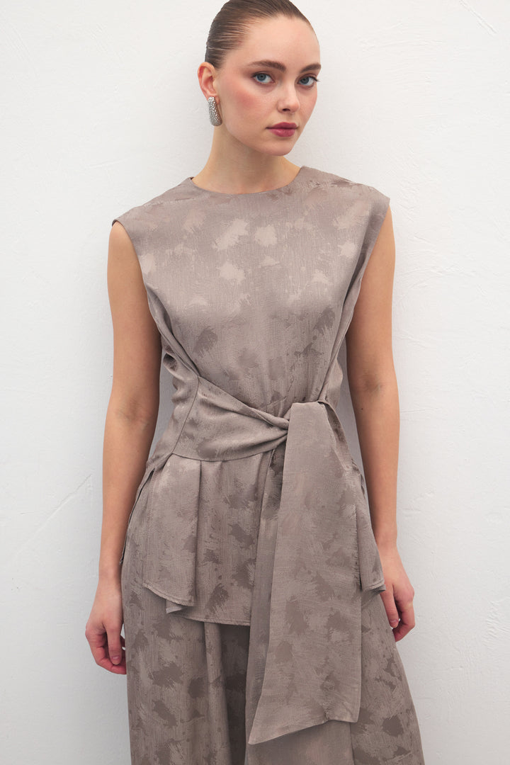 Sateen Blouse Camila - Vison