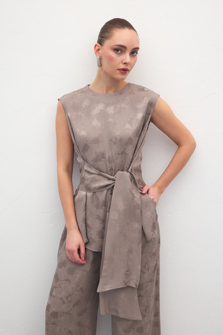Sateen Blouse Camila - Vison
