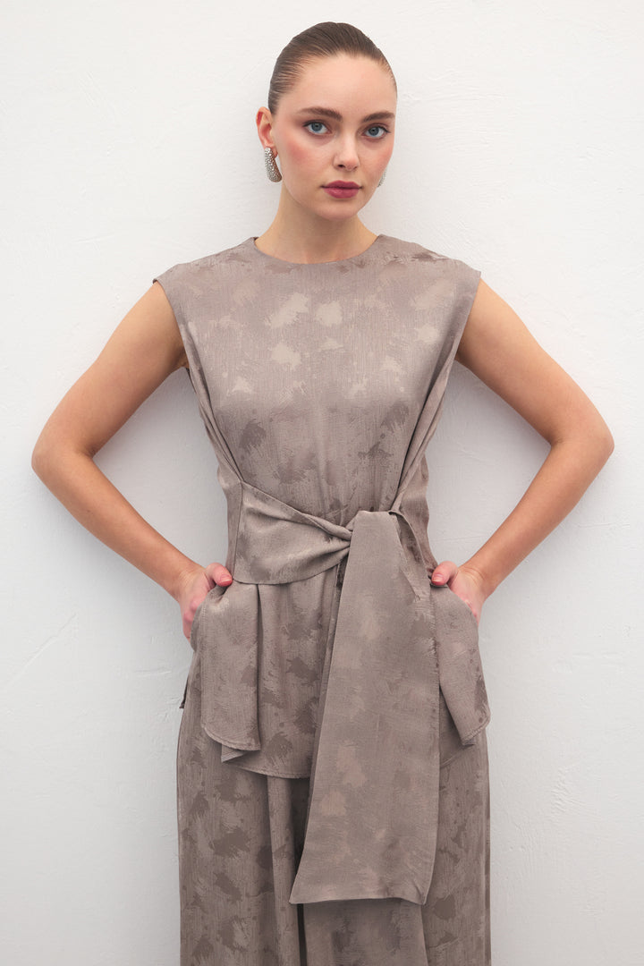Sateen Blouse Camila - Vison