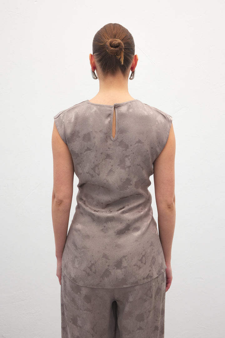 Sateen Blouse Camila - Vison