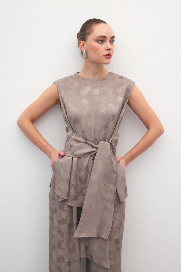 Sateen Blouse Camila - Vison