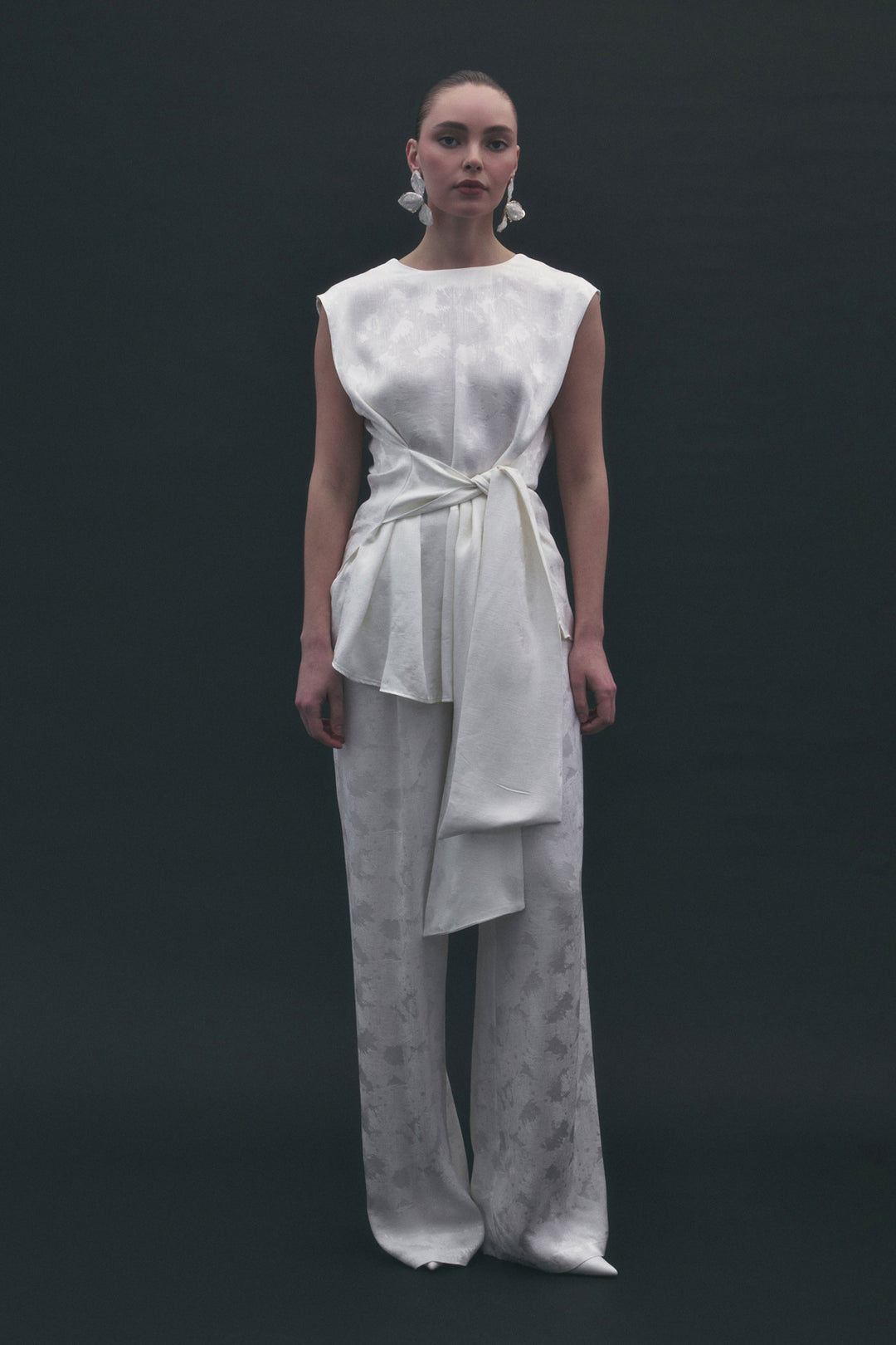 Sateen Pantalon Camila - Écru