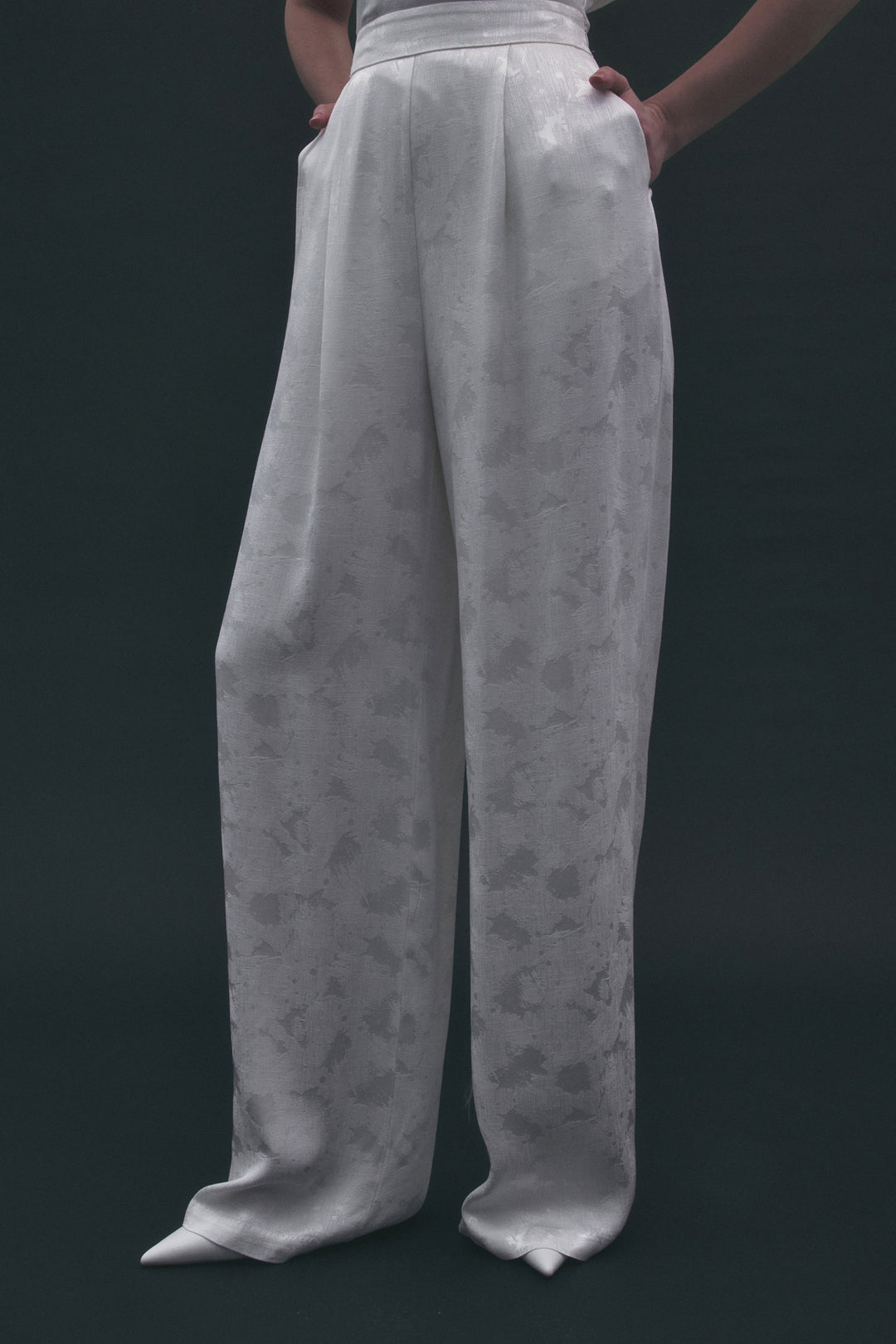Sateen Pantalon Camila - Écru