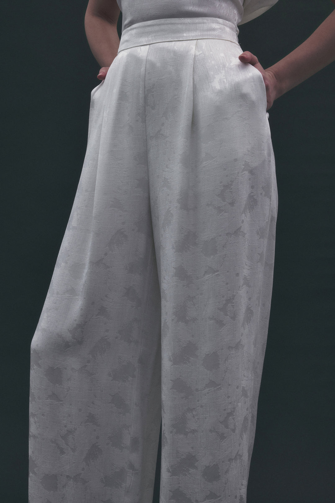 Sateen Pantalon Camila - Écru