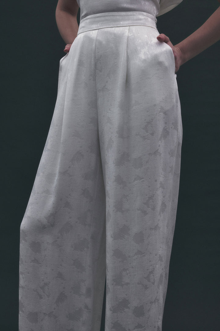 Sateen Pantalon Camila - Écru