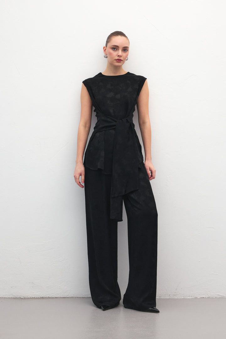 Sateen Pantalon Camila - Noir