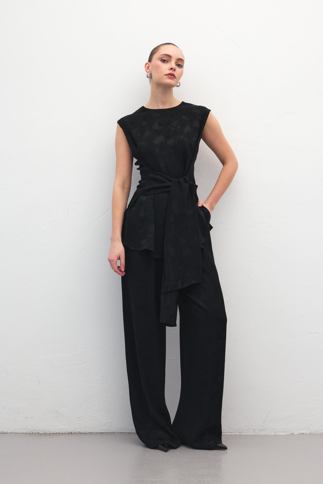 Sateen Pantalon Camila - Noir