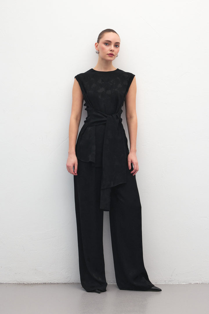 Sateen Pantalon Camila - Noir