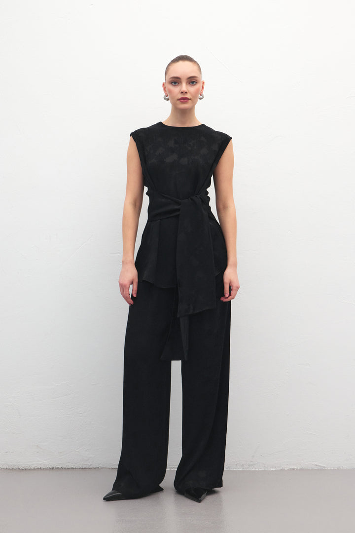 Sateen Pantalon Camila - Noir