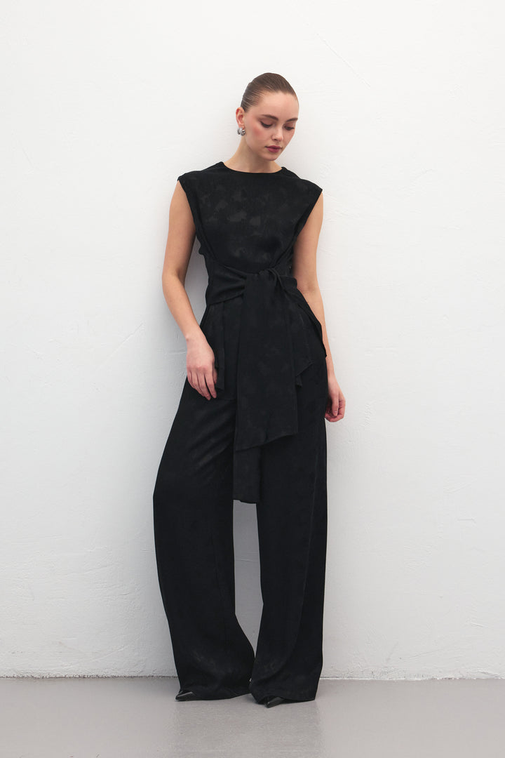 Sateen Pantalon Camila - Noir