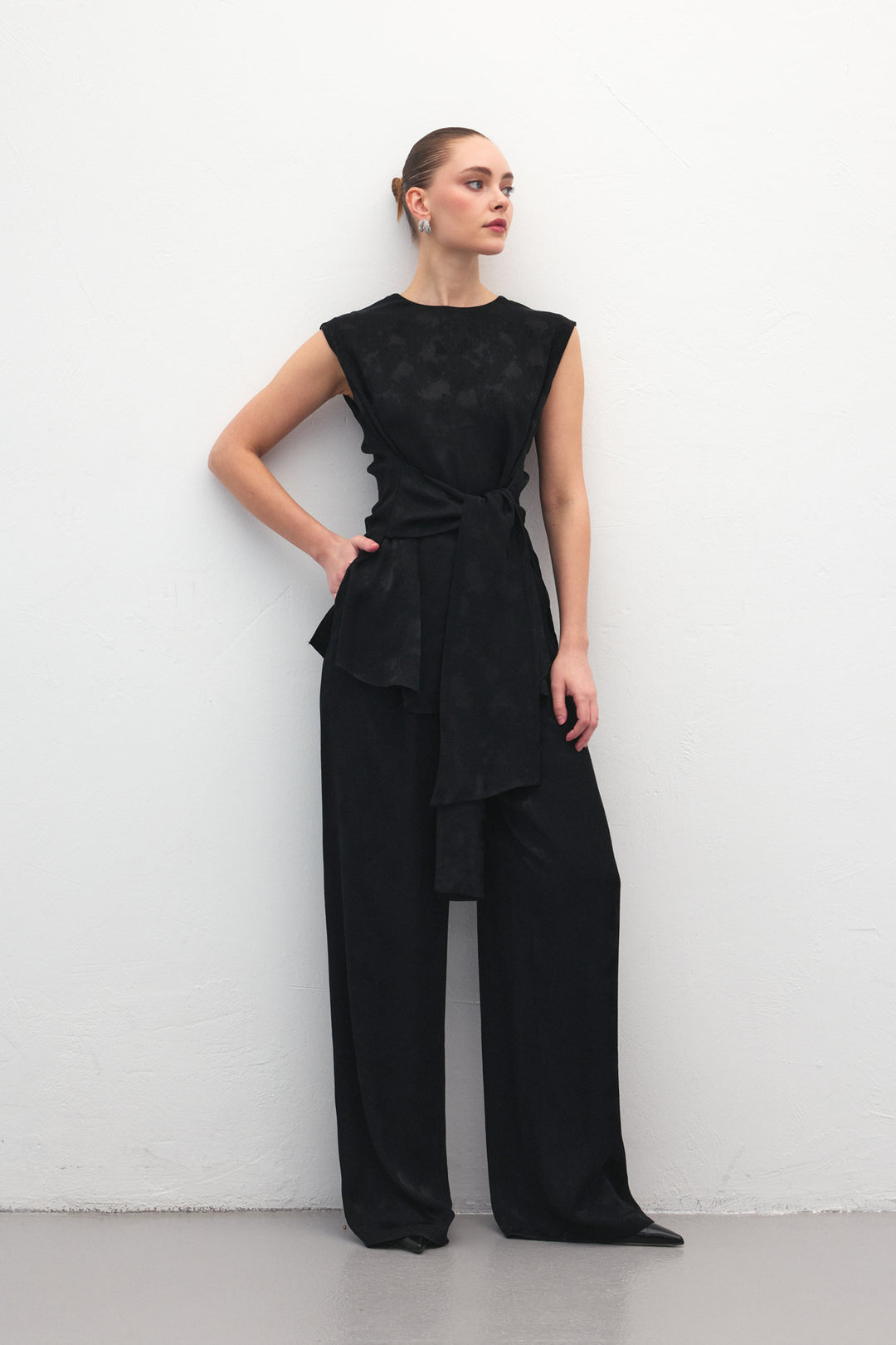 Sateen Pantalon Camila - Noir