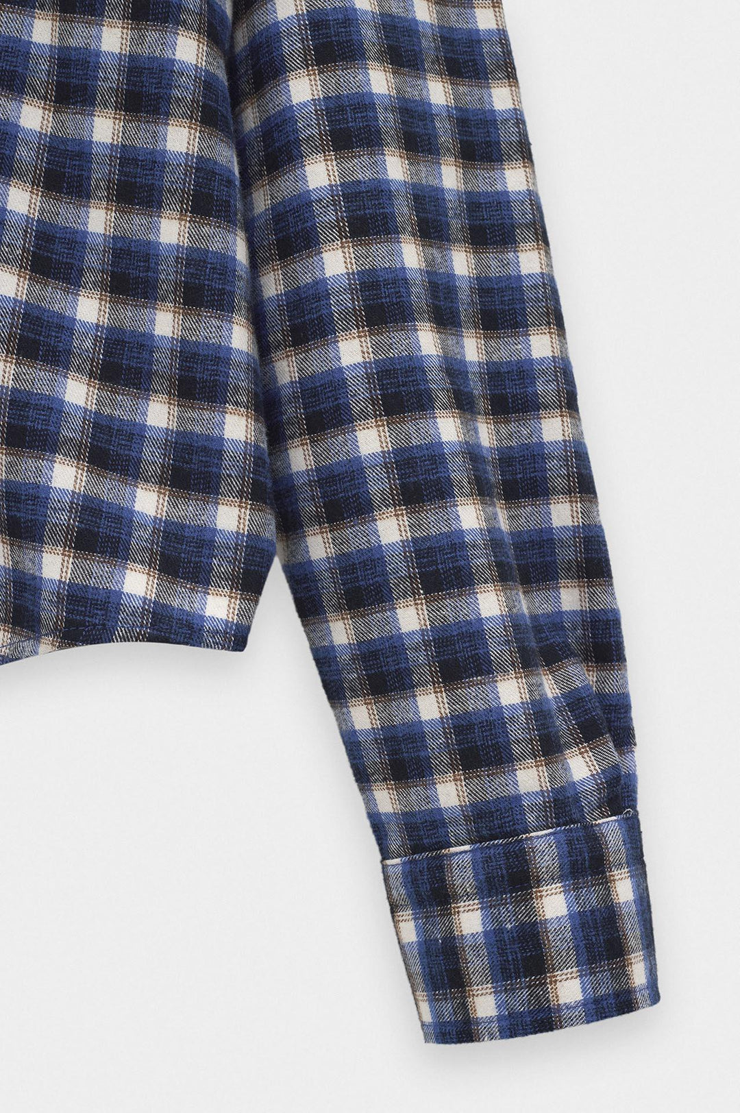 Giesto Chemise à carreaux bleu coupe ajustée avec poches - Bleu