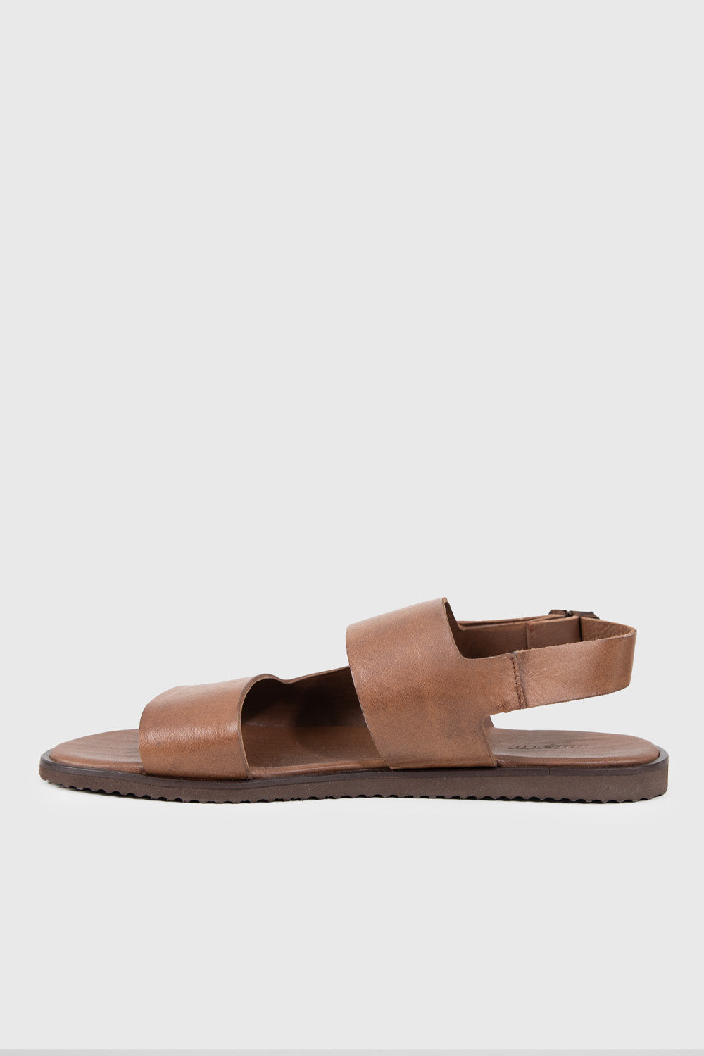 Giesto Sandales en cuir à double bande - Tabac