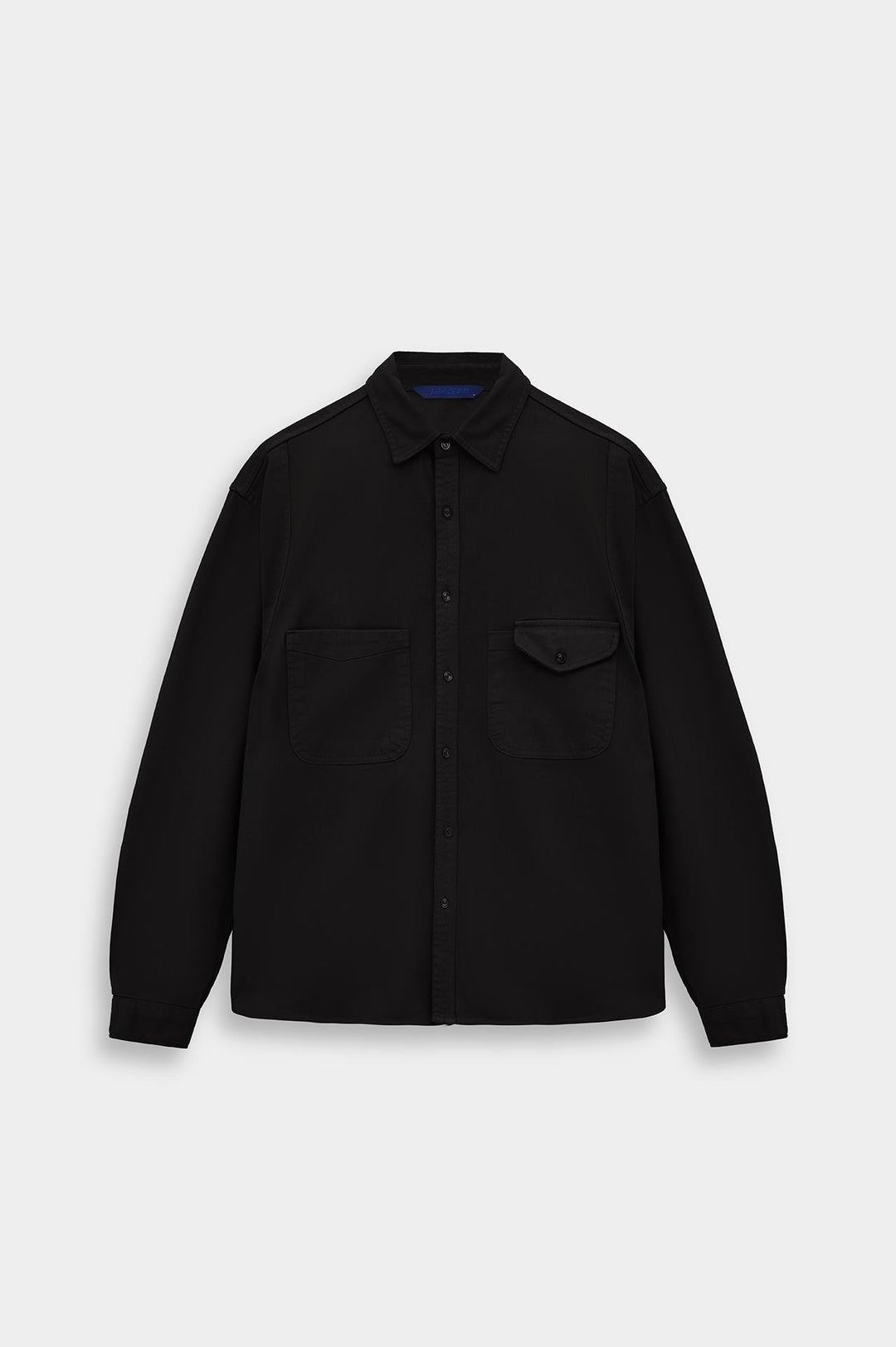 Giesto Chemise en gabardine noire à poches doubles - Noir