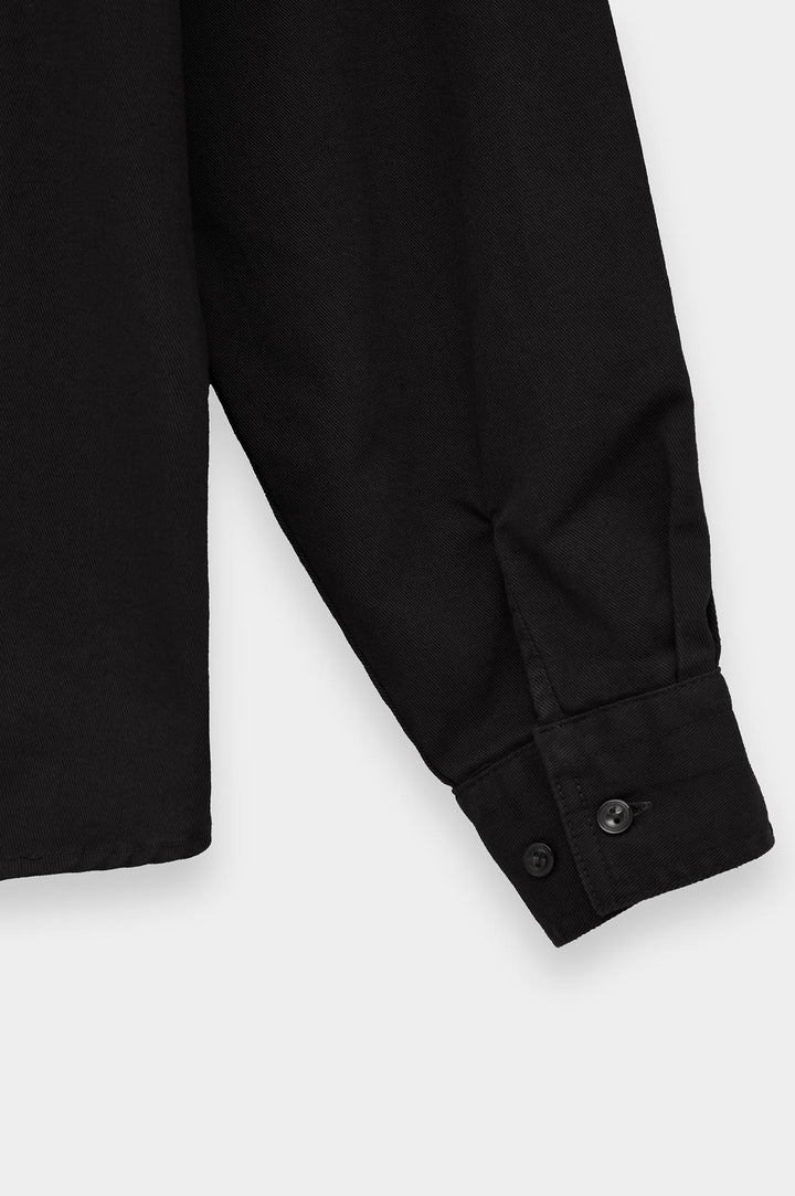 Giesto Chemise en gabardine noire à poches doubles - Noir