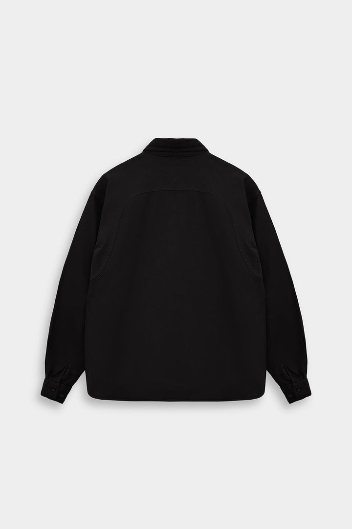 Giesto Chemise en gabardine noire à poches doubles - Noir