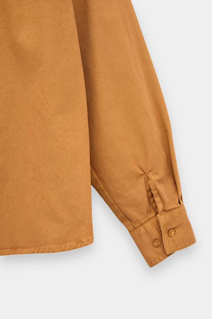 Giesto Chemise en gabardine tabac à double poche - Tabac