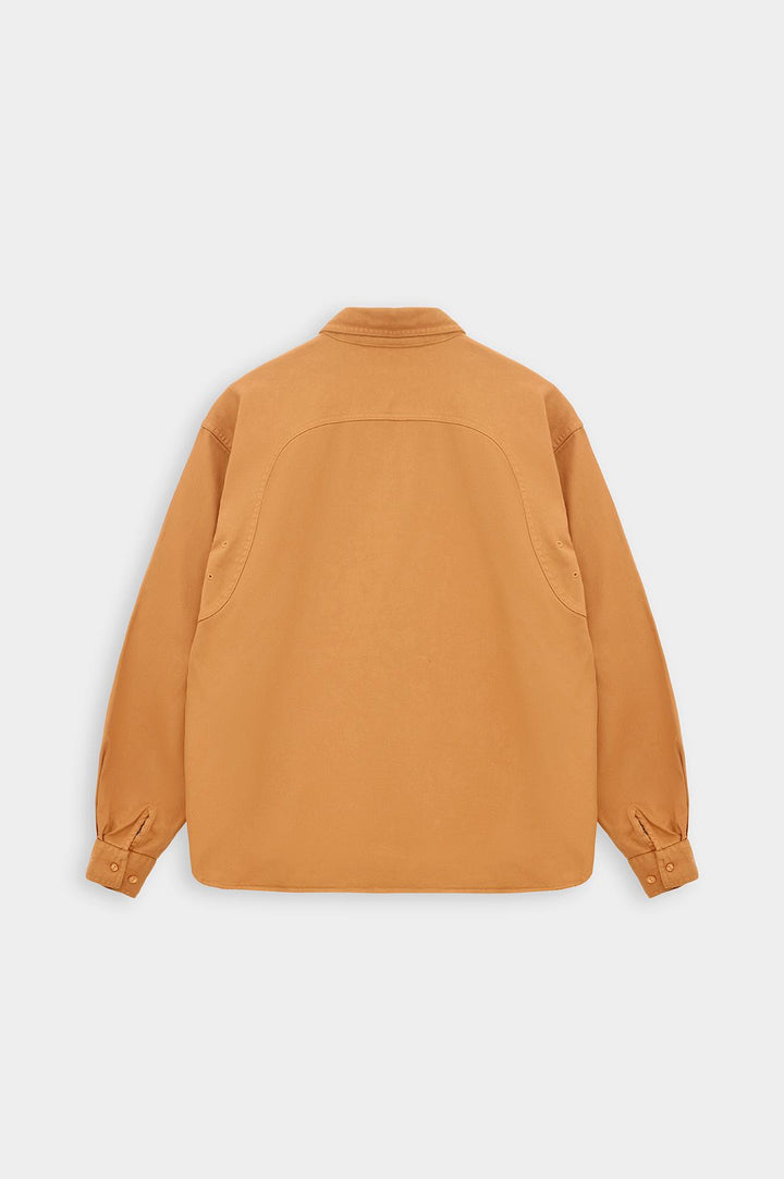 Giesto Chemise en gabardine tabac à double poche - Tabac