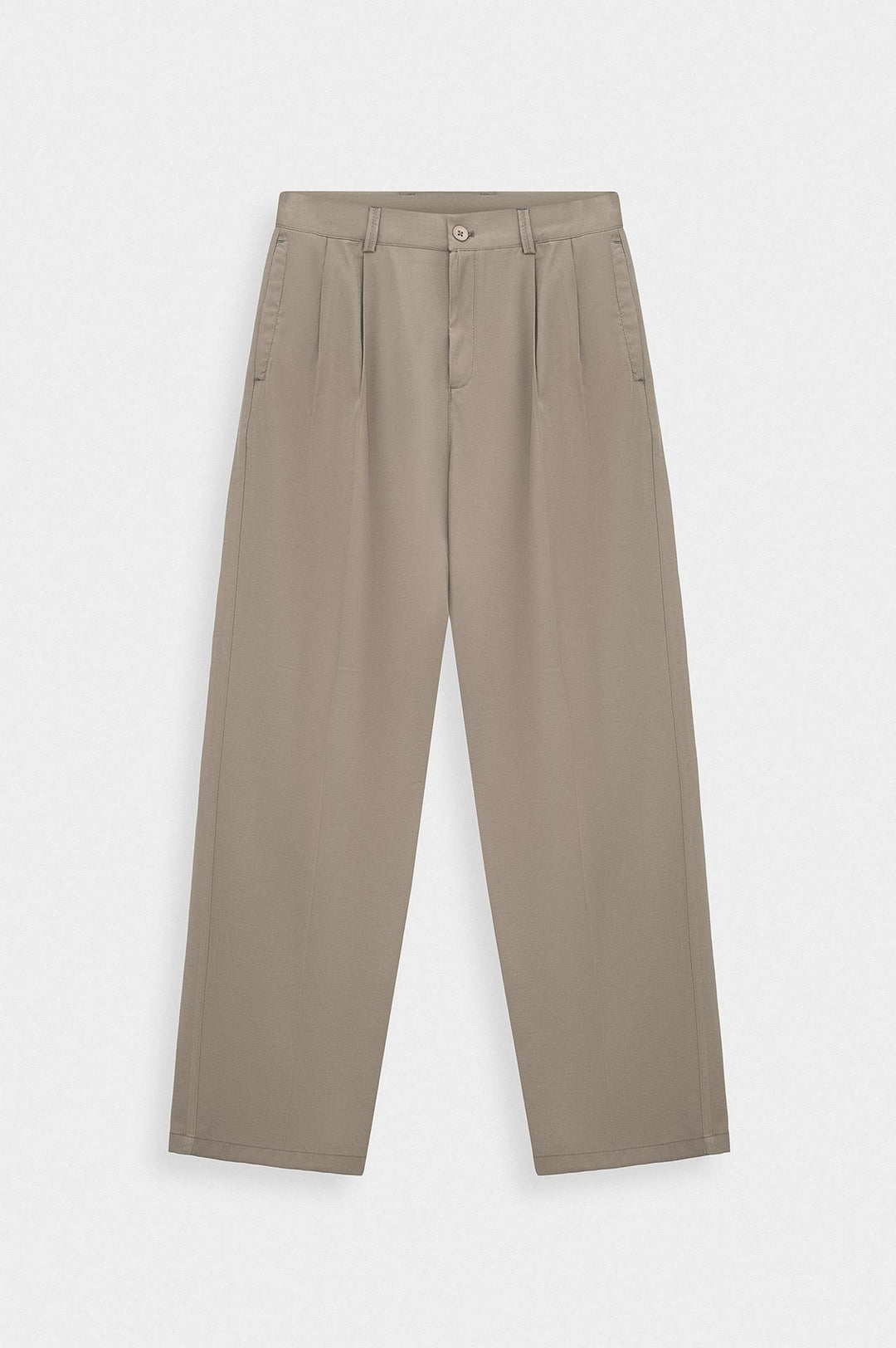 Giesto Pantalon modal beige à double plis - Beige