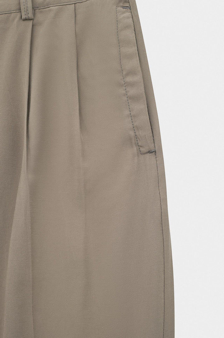 Giesto Pantalon modal beige à double plis - Beige