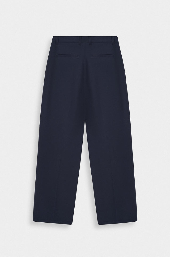 Giesto Pantalon modal bleu marine à double plis - Bleu marine