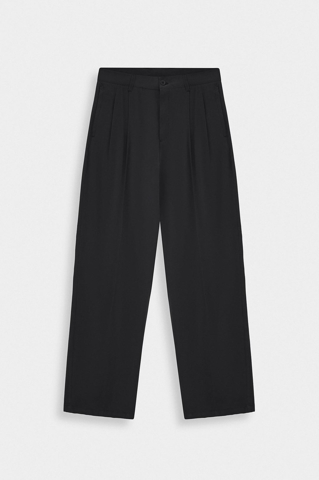 Giesto Pantalon modal noir à double plis - Noir