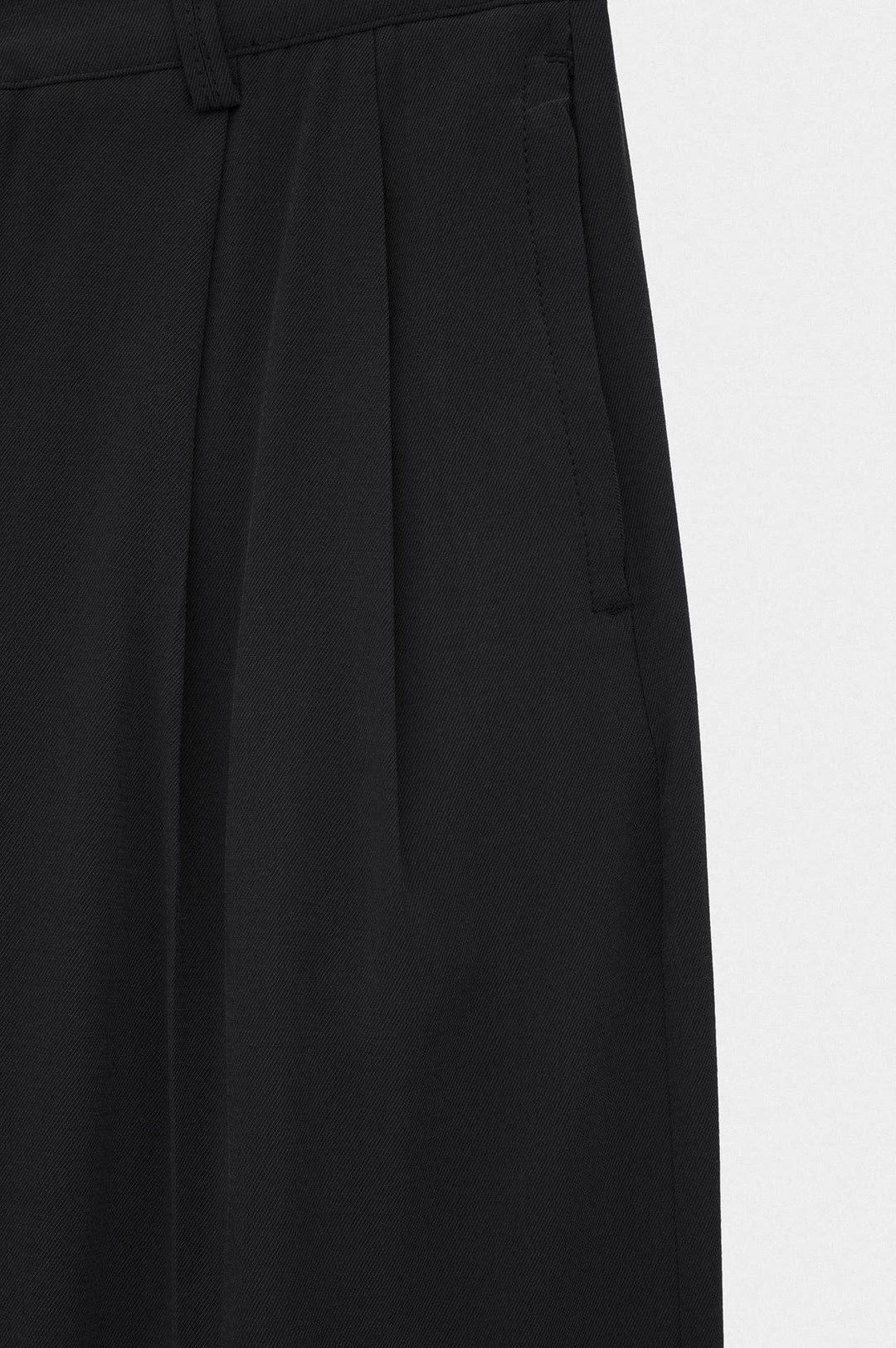 Giesto Pantalon modal noir à double plis - Noir