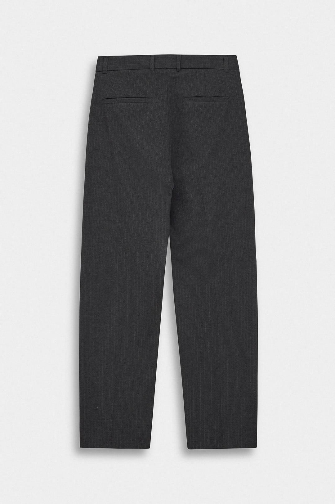 Giesto Pantalon à Pli Double en Fonte Anthracite Rayé - Anthracite