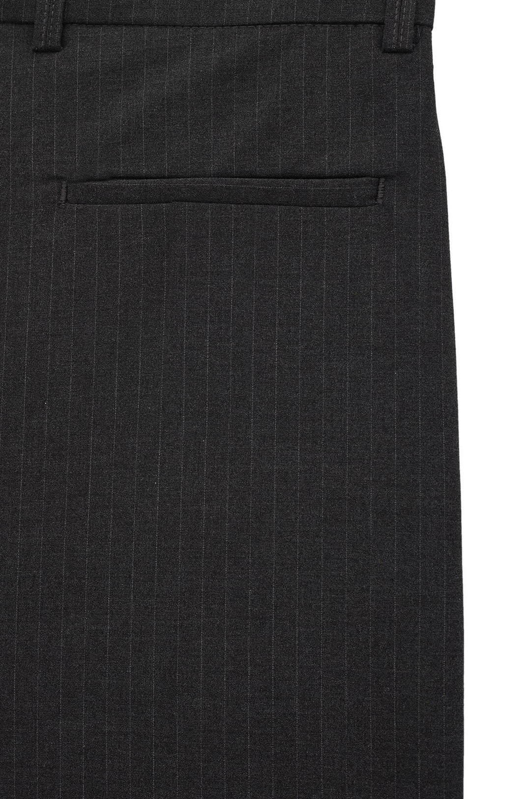 Giesto Pantalon à Pli Double en Fonte Anthracite Rayé - Anthracite