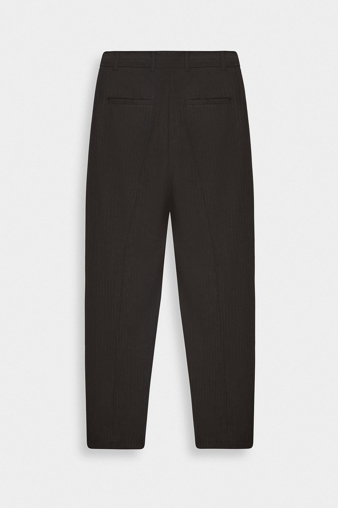 Giesto Pantalon à Pli Double en Fonte Marron Rayé - Marron