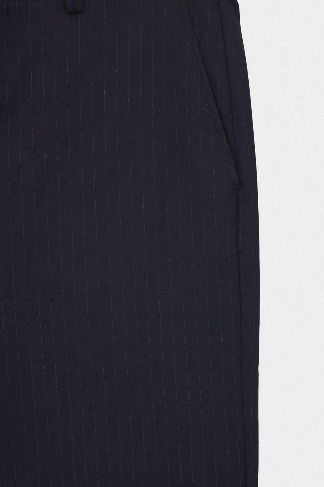Giesto Pantalon à Pli Double en Fonte Bleu marine Rayé - Bleu marine