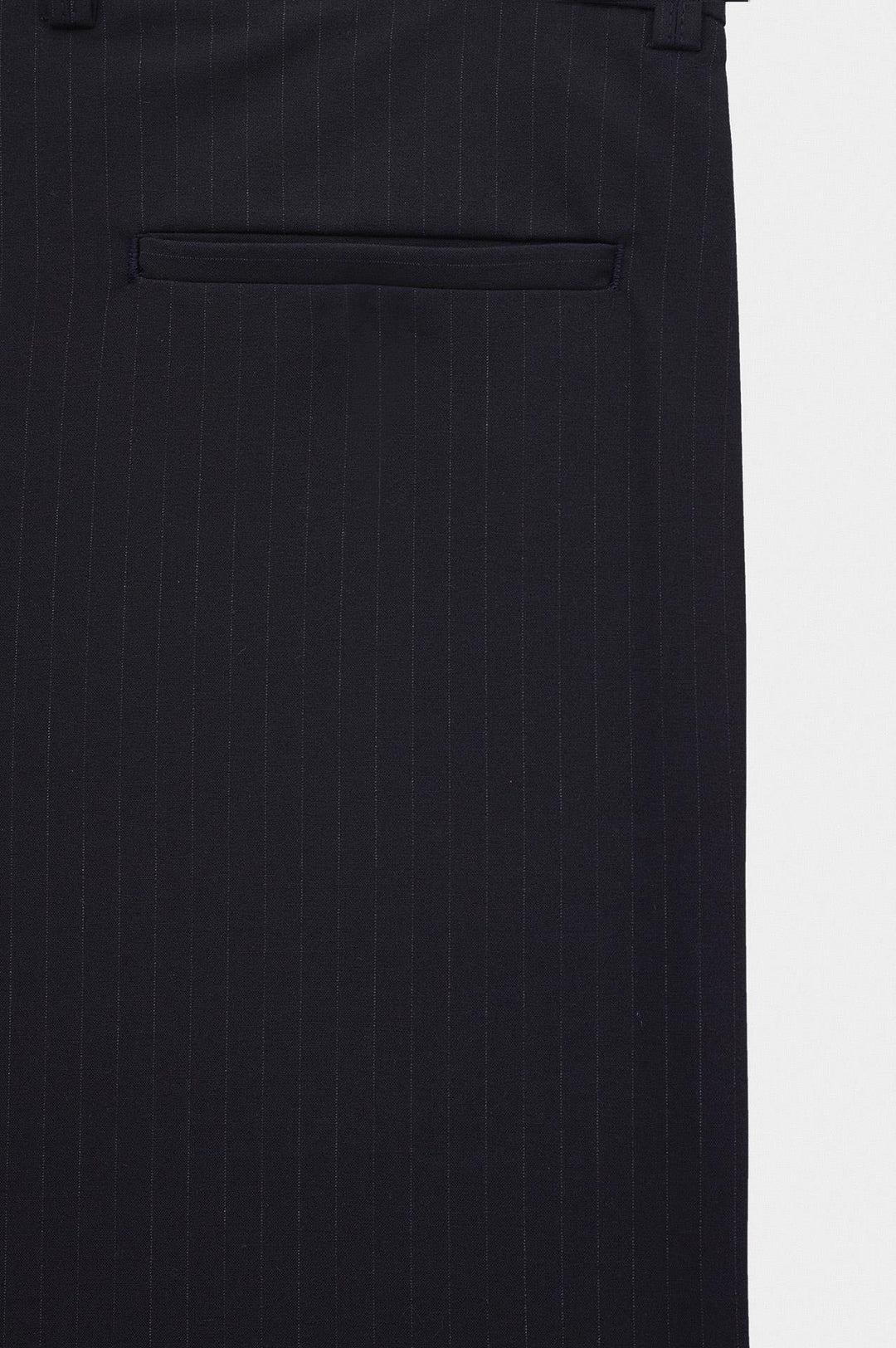 Giesto Pantalon à Pli Double en Fonte Bleu marine Rayé - Bleu marine
