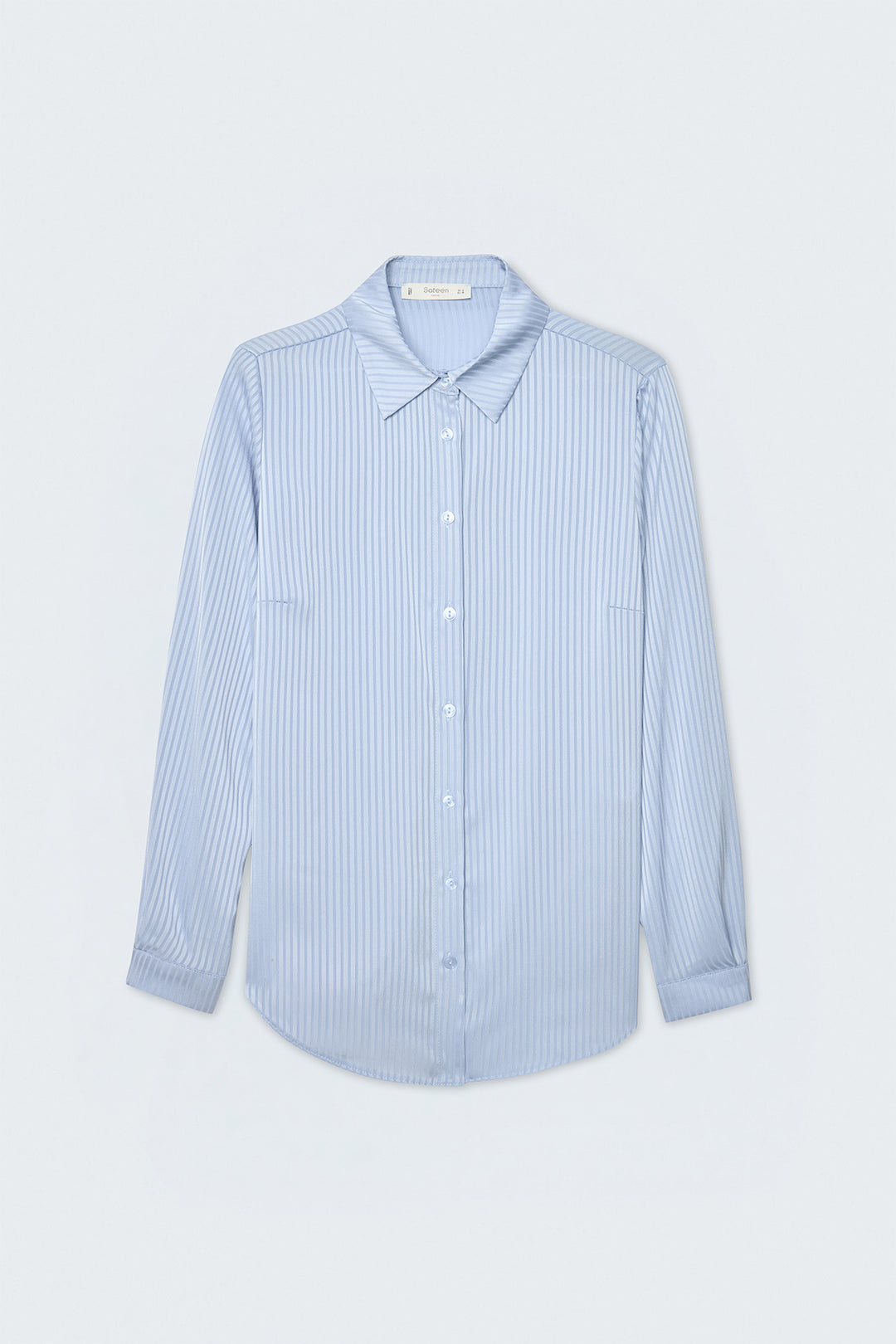 Sateen Chemise à Rayures - bebe Bleu