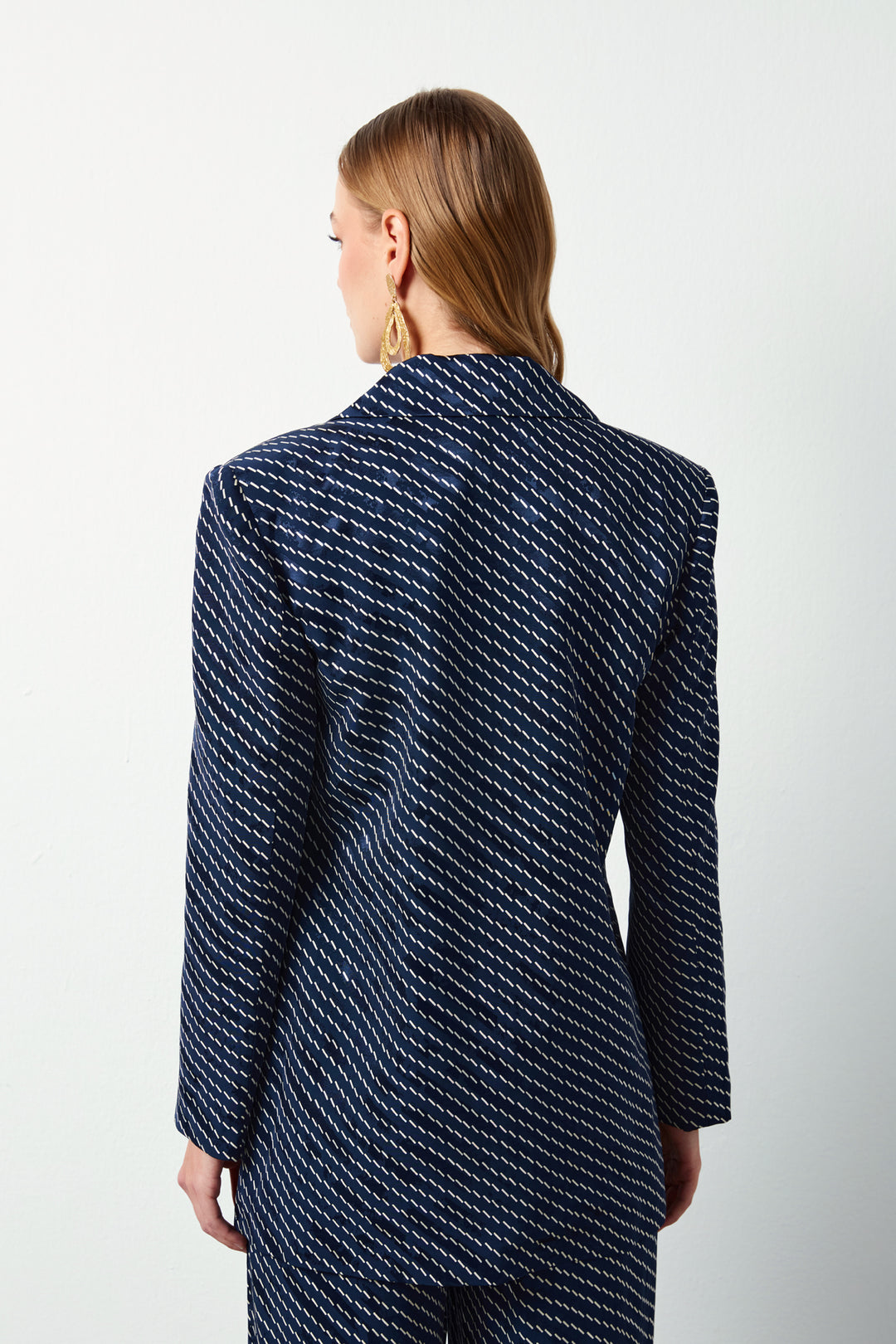 Sateen Veste à rayures - Bleu marine