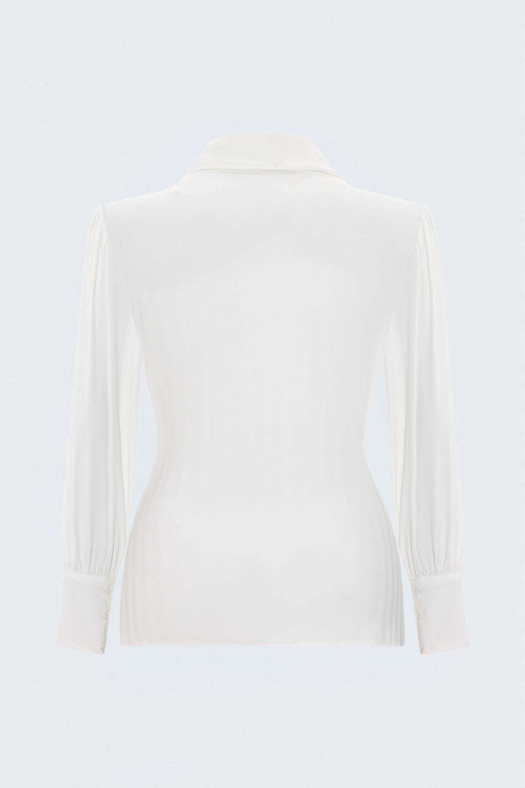 Sateen Blouse Croisée Imprimée - Écru