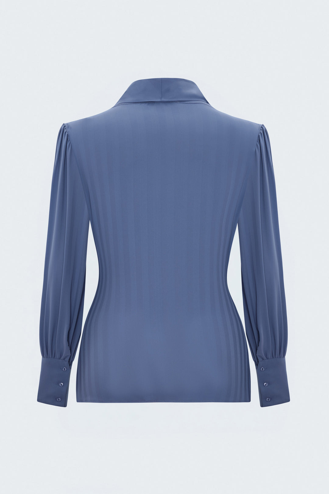 Sateen Blouse Croisée Imprimée - Indigo