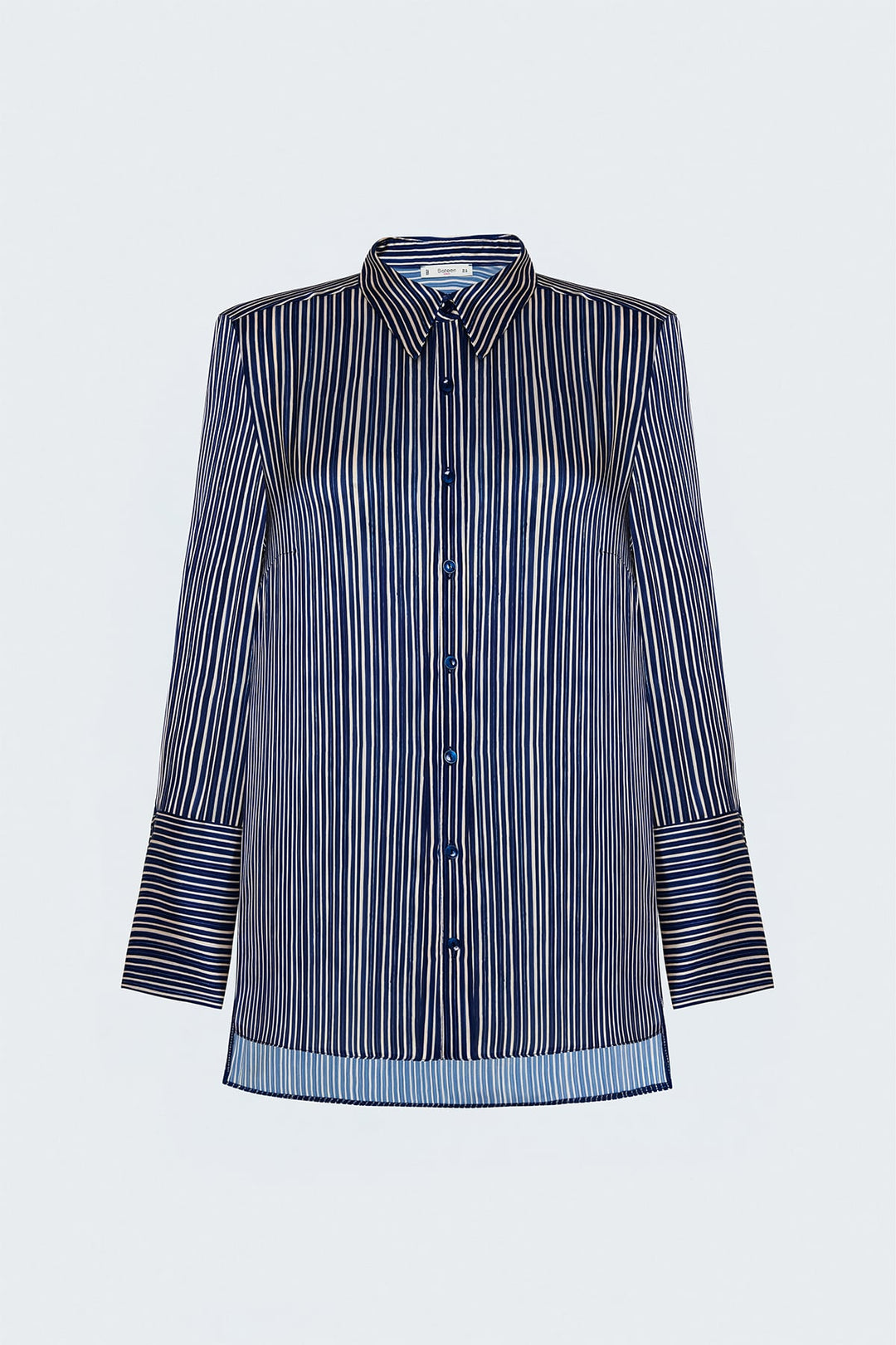 Sateen Chemise rayée - Bleu marine