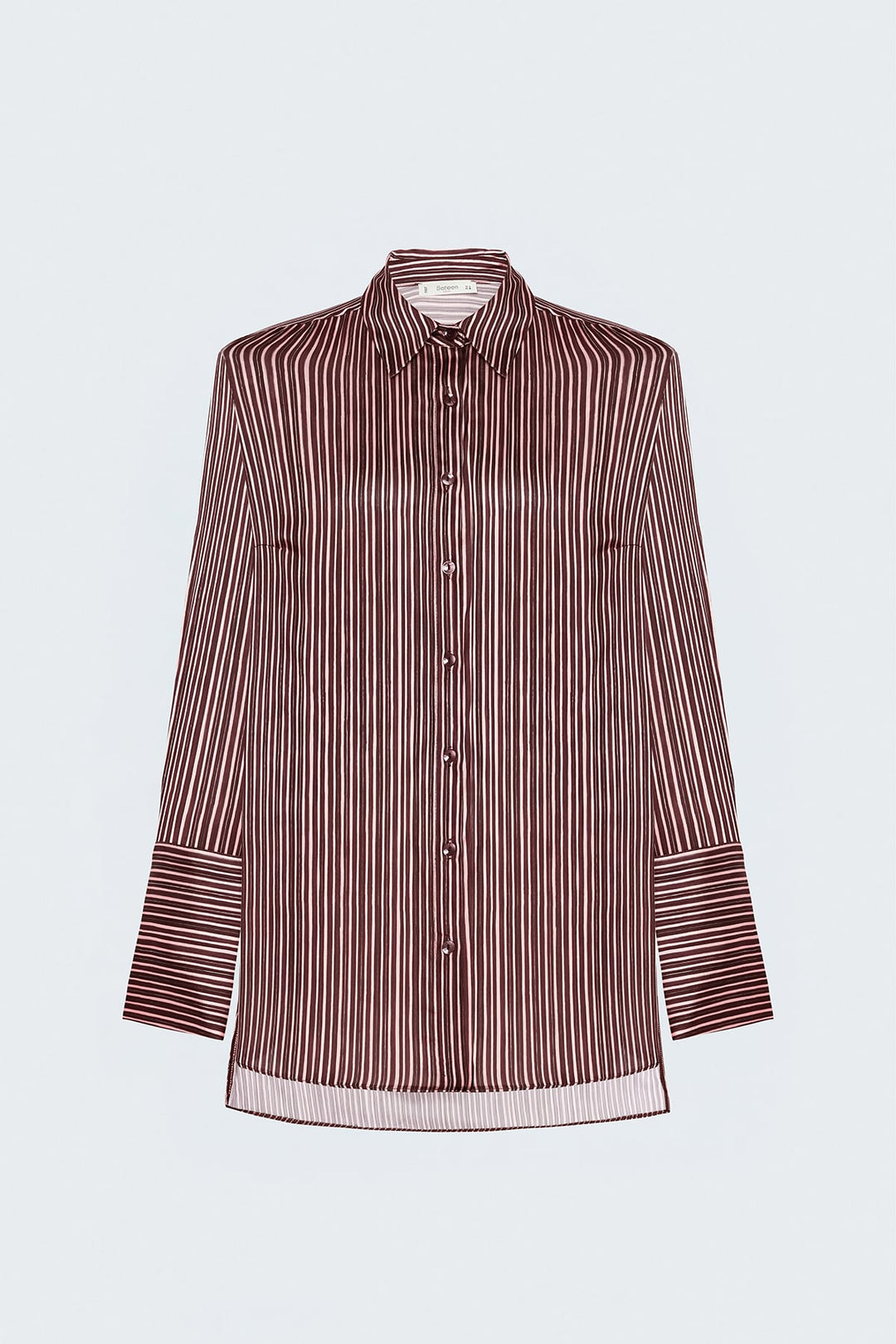 Sateen Chemise rayée - Prune