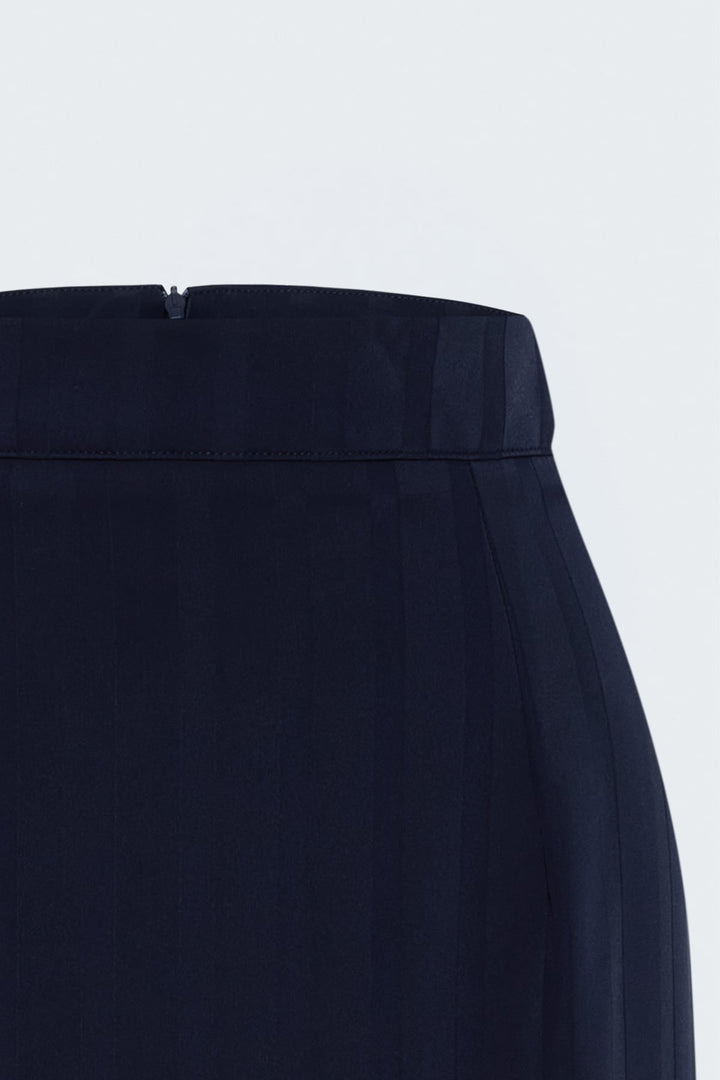 Sateen Jupe maxi à rayures - Bleu marine