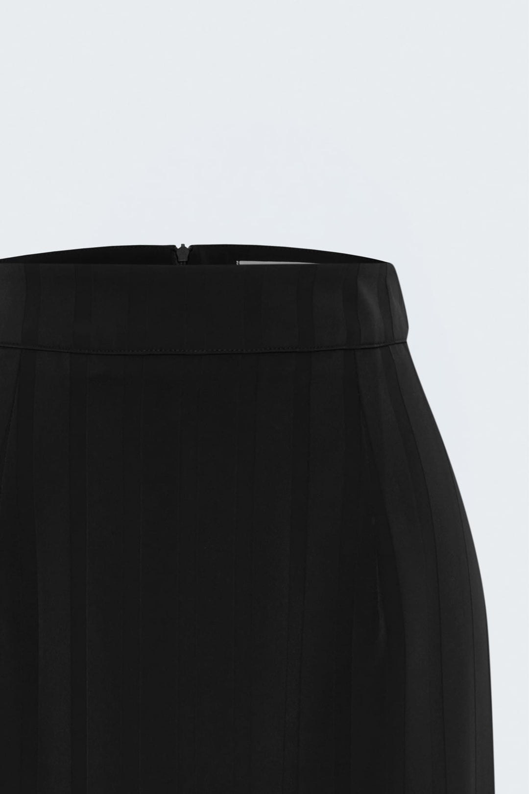 Sateen Jupe maxi à rayures - Noir