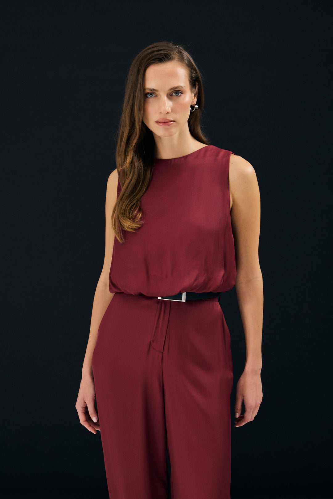 Sateen Blouse Colin - Bordeaux