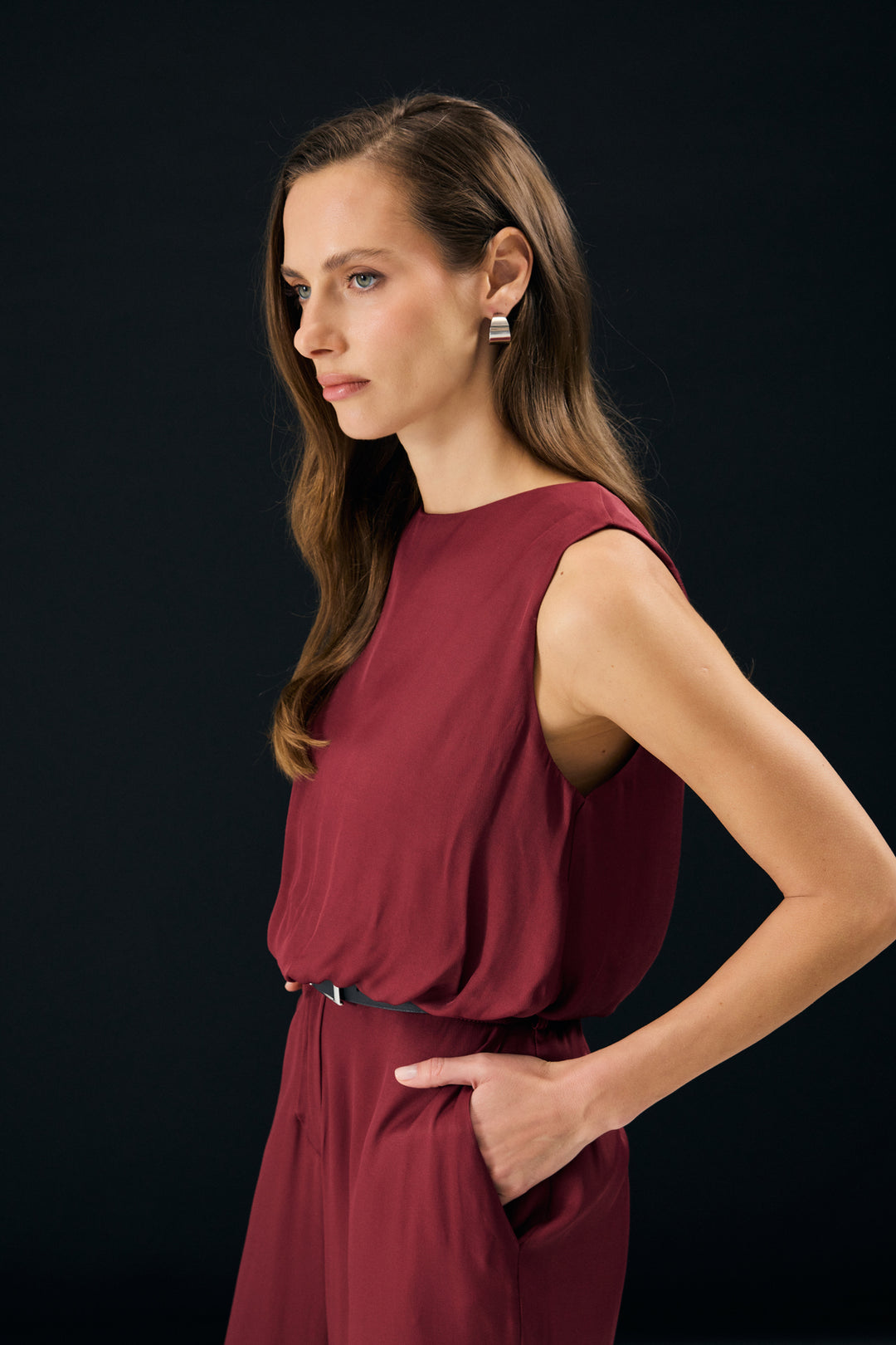 Sateen Blouse Colin - Bordeaux