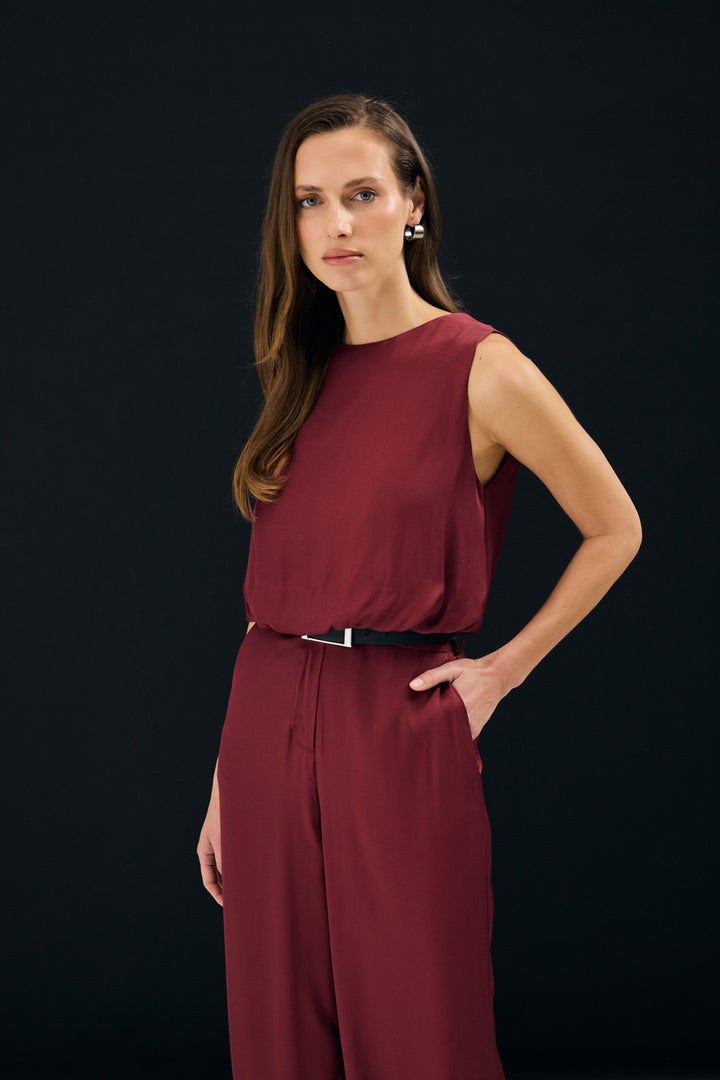 Sateen Blouse Colin - Bordeaux