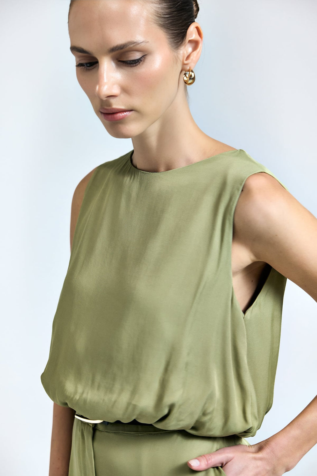 Sateen Blouse Colin - Kaki