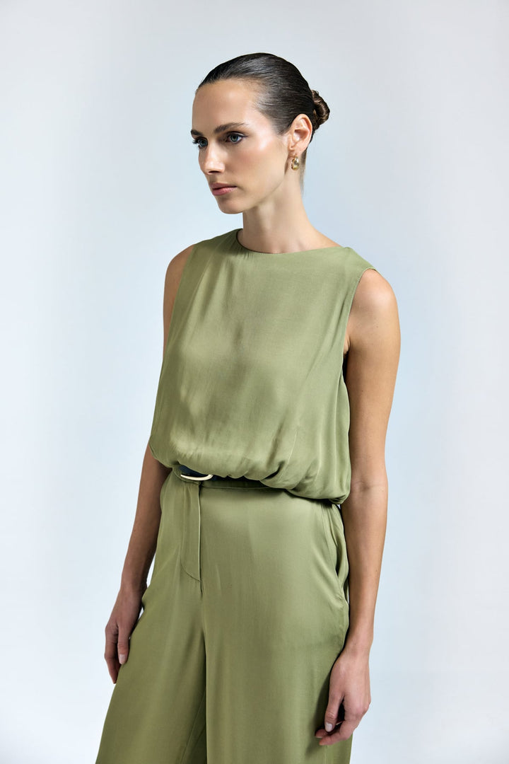 Sateen Blouse Colin - Kaki