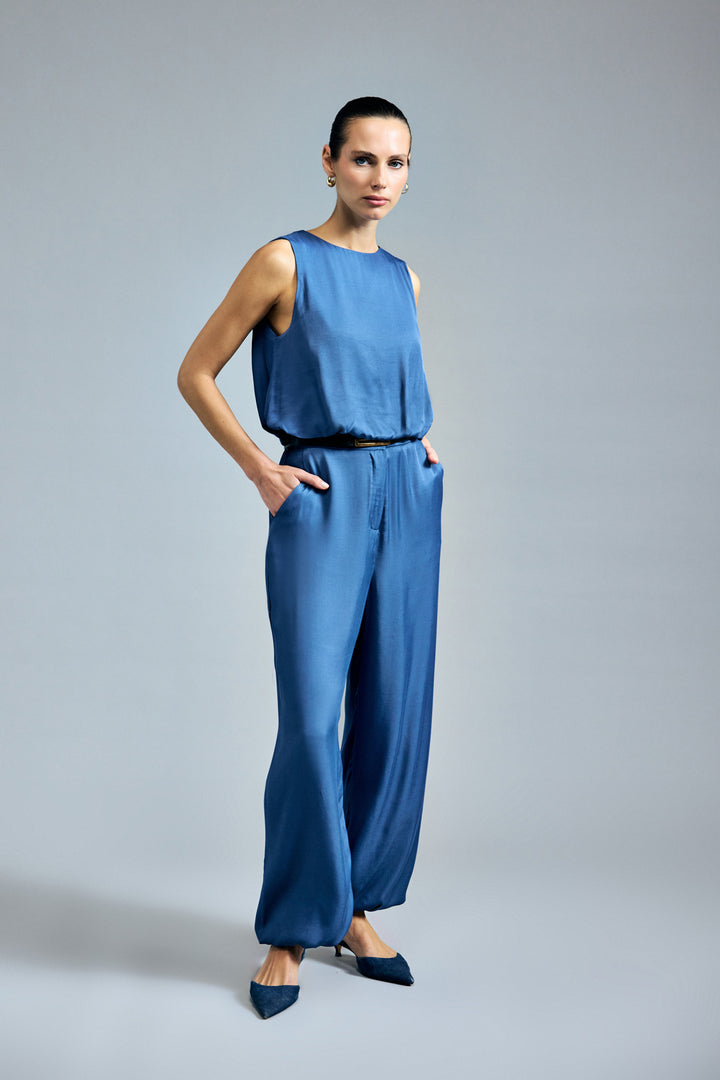 Sateen Blouse Colin - Indigo