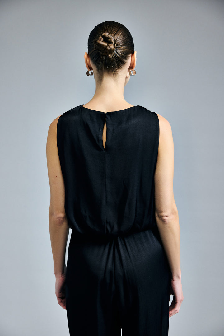 Sateen Blouse Colin - Noir