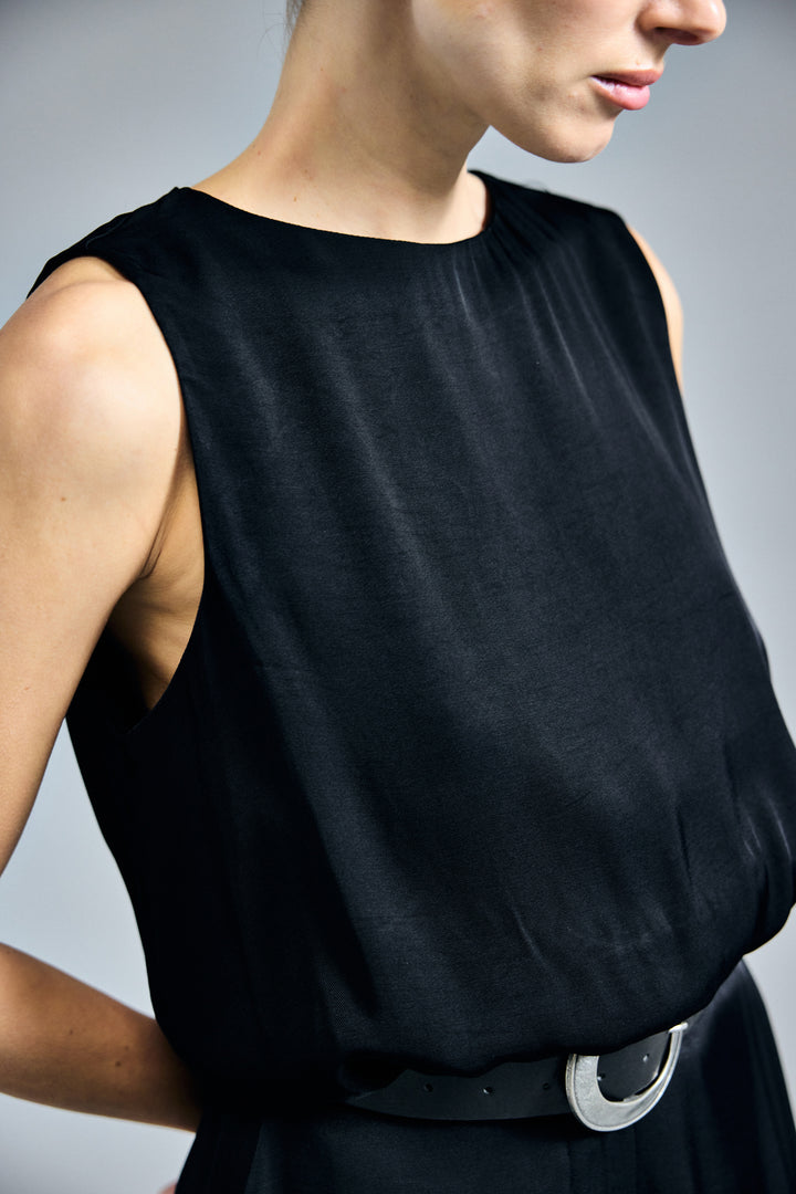 Sateen Blouse Colin - Noir
