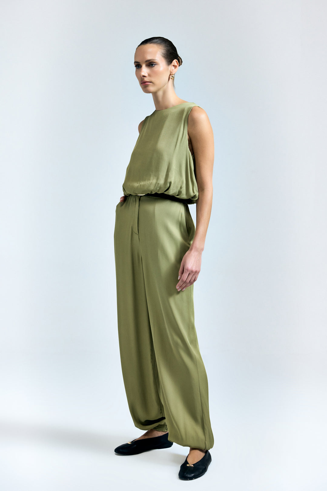 Sateen Pantalon Colin - Kaki