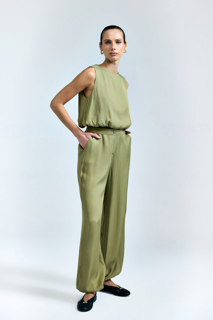 Sateen Pantalon Colin - Kaki
